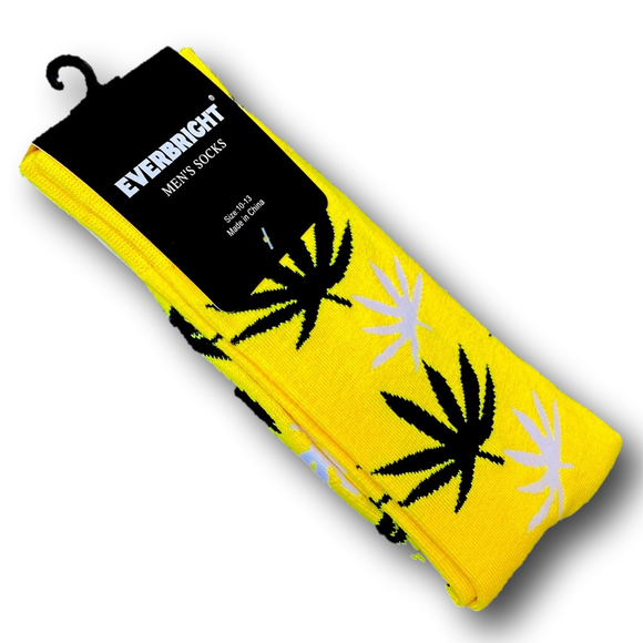 3/$18 Special Plant Leaf Funny Novelty Crew Socks - NWT - Picture 3 of 3